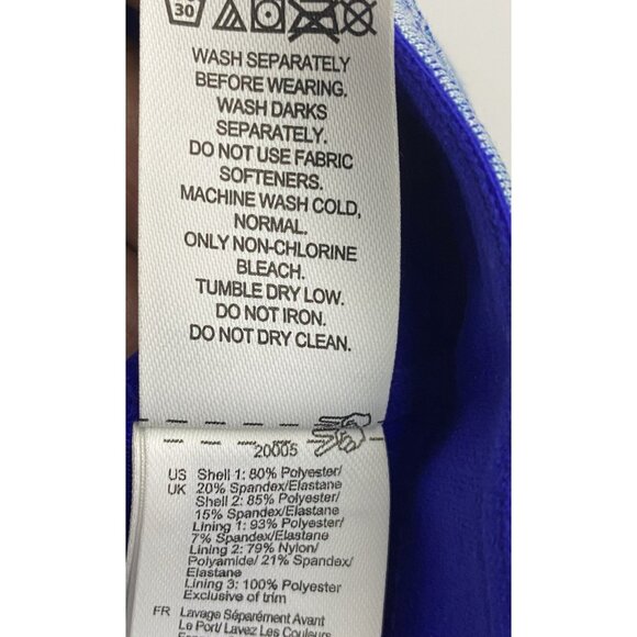 Brooks 34C Rebound Racer Sports Bra Colbalt Ikat Jacquard - Picture 8 of 10